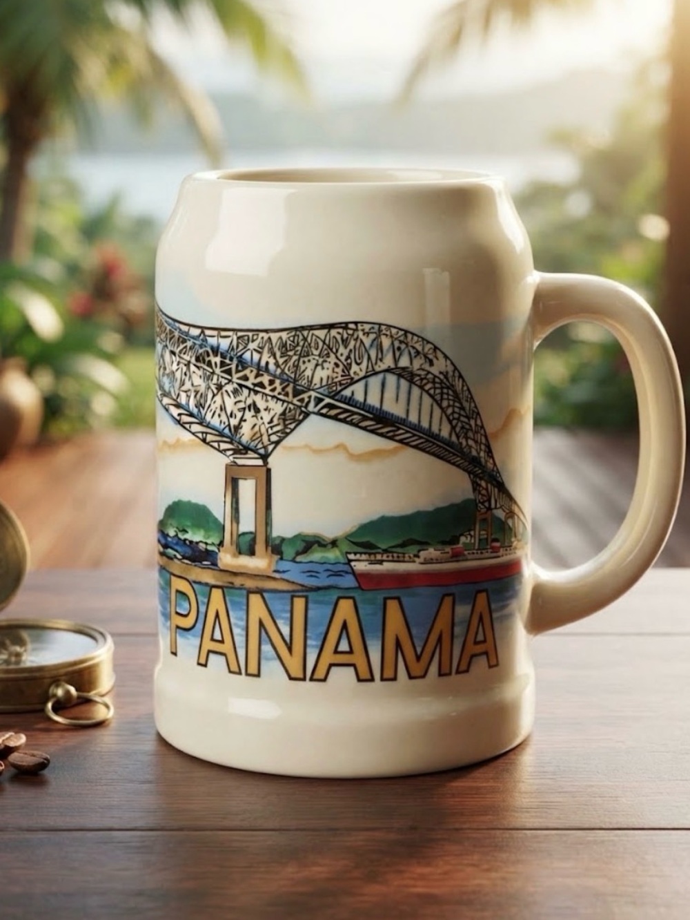 Vintage PANAMA Souvenir Stein MUG